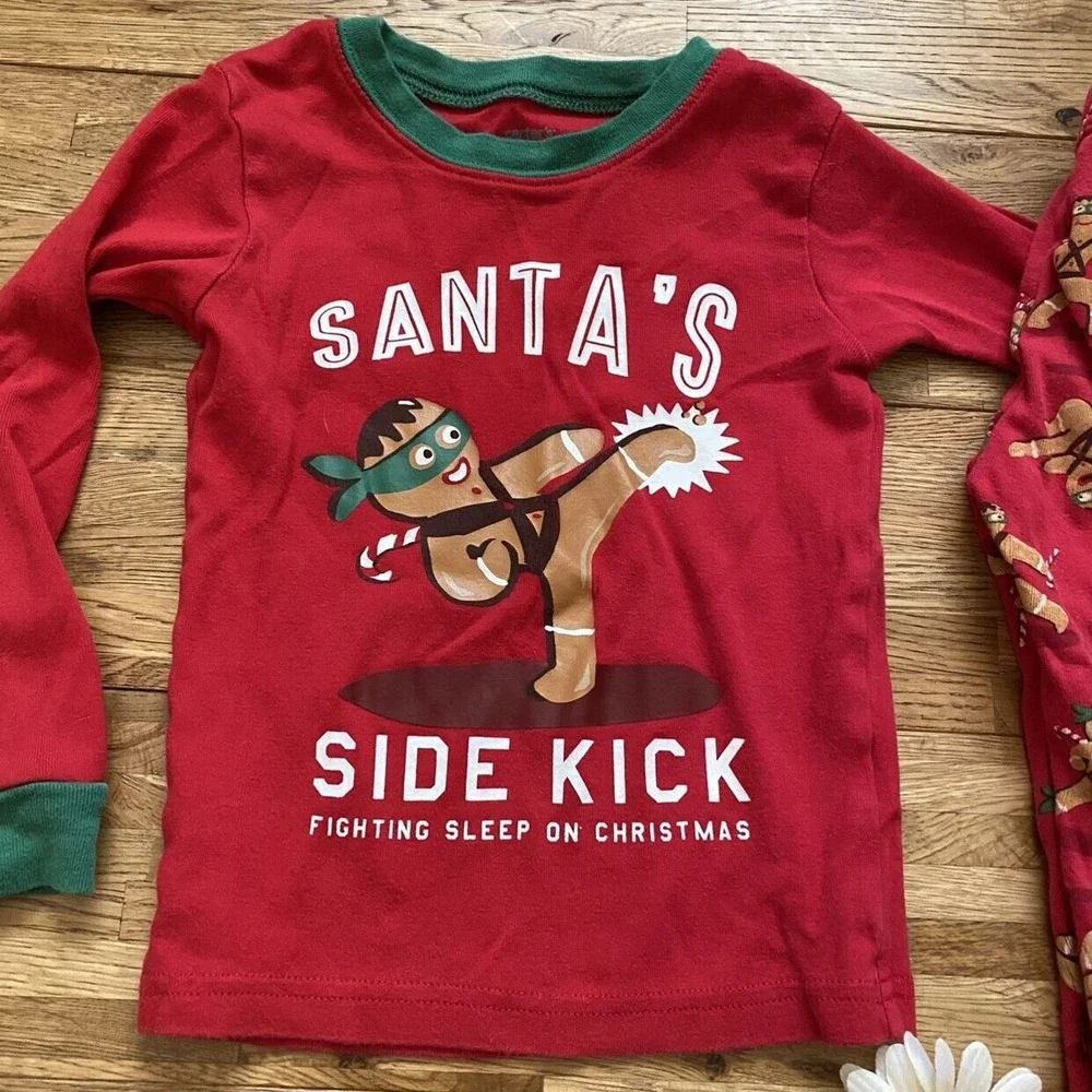 Carter's Santa's Sidekick Two Piece Pajamas Size 3t